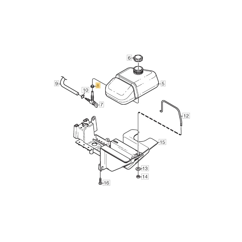 ORIGINAL STIGA Rasentraktor Benzin Tank Dichtung 337260156/0