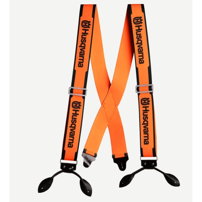 HUSQVARNA längenverstellbare Hosenträger mit Lederschlaufe