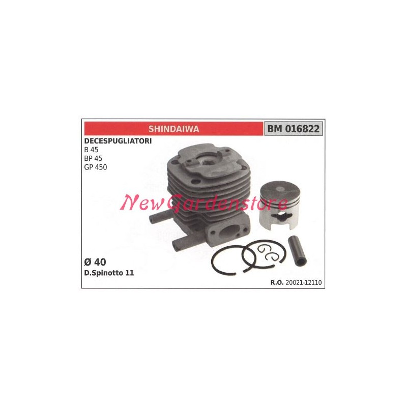 Cilindro pistone segmenti SHINDAIWA motore decespugliatore B45 BP45  016822