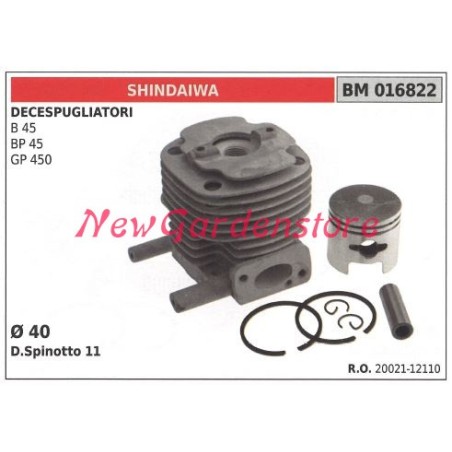 Cilindro pistone segmenti SHINDAIWA motore decespugliatore B45 BP45 016822 | Newgardenstore.eu