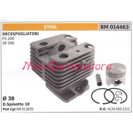 Piston piston cylinder segments STIHL brushcutter engine FS 200 SP 200 014463