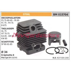 Cilindro pistone segmenti STIHL motore decespugliatore FS 75 80 85 FR 85 015704