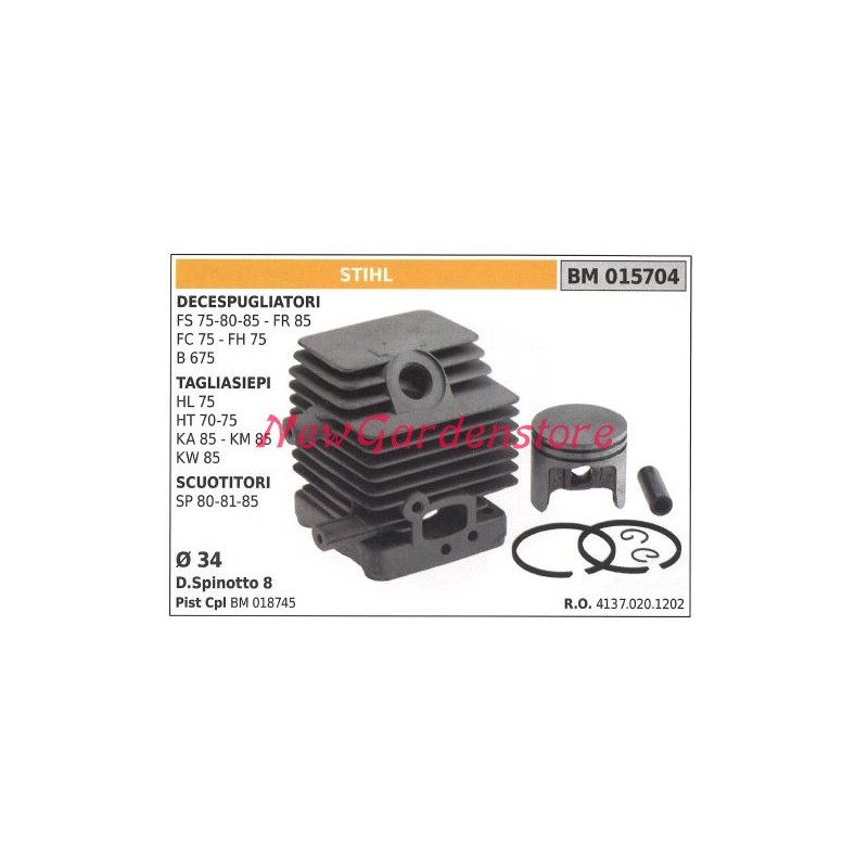 Kolben-Kolben-Zylinder-Segmente STIHL Freischneider-Motor FS 75 80 85 FR 85 015704