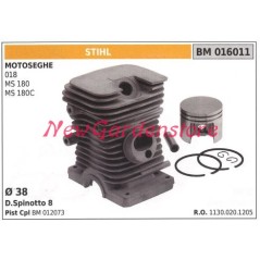 Cilindro pistone segmenti STIHL motore motosega 018 MS 180 180C 016011