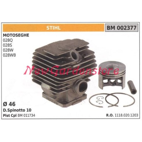 Cylindre à piston STIHL moteur de tronçonneuse 028Q 028S 028W 028WB 002377 | Newgardenstore.eu