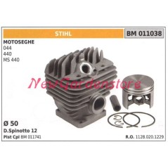 Cilindro pistone segmenti STIHL motore motosega 044 440 MS 440 011038 | Newgardenstore.eu