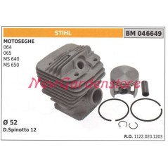 Cilindro pistone segmenti STIHL motore motosega 064 065 MS 640 650 046649 | Newgardenstore.eu