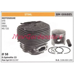 Cilindro pistone segmenti STIHL motore motosega 070 090 090G MS 720 006885