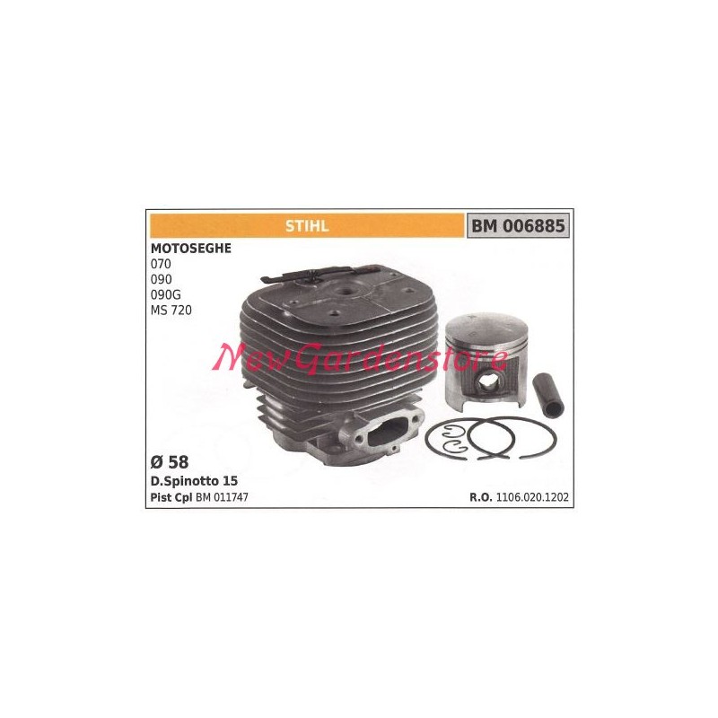 Kolben-Zylinder-Segmente STIHL Kettensägenmotor 070 090 090G MS 720 006885