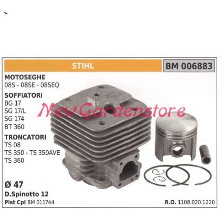 Segments de cylindre de tige de piston STIHL moteur de tronçonneuse 08S 08SE 08SEQ 006883 | Newgardenstore.eu