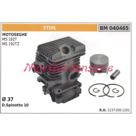 Cylindre piston STIHL moteur tronçonneuse MS 192T 192TZ 040465 | Newgardenstore.eu