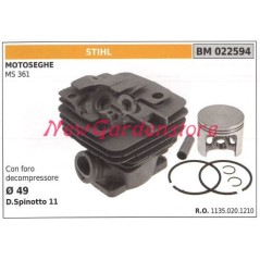 Cilindro pistone segmenti STIHL motore motosega MS 361 022594 | Newgardenstore.eu