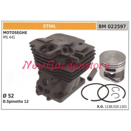 Segments de cylindre de piston STIHL moteur de tronçonneuse MS 441 022597 | Newgardenstore.eu