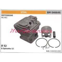 Cilindro pistone segmenti STIHL motore motosega MS 461 046646 | Newgardenstore.eu