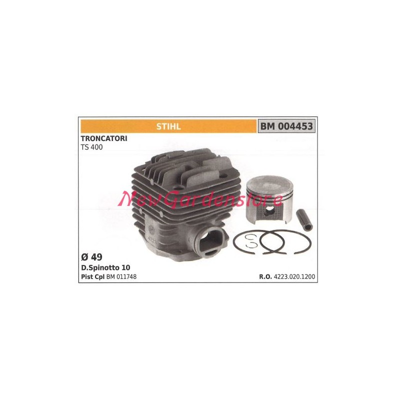 Cilindro pistone segmenti STIHL motore troncatore TS 400 004453