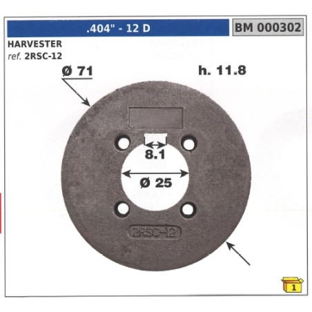 HARVESTER pinion self-aligning ring teeth 12 .404" 000302 | Newgardenstore.eu