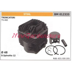Cilindro pistone segmenti STIHL motore troncatore TS 460 012333 | Newgardenstore.eu