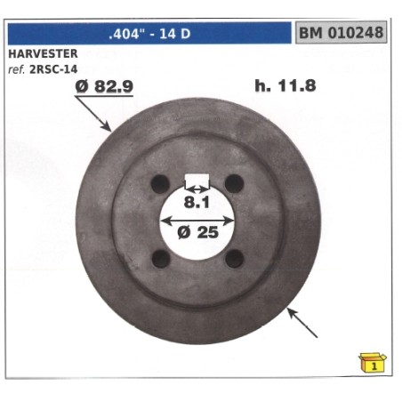 HARVESTER pinion self-aligning ring gear teeth 14 .404" 010248 | Newgardenstore.eu