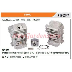 Cilindro pistone segmenti STIHL motosega 021 023 025 MS230 R170347