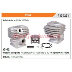 Segments de cylindre de tige de piston STIHL tronçonneuse 024 MS240 R170371