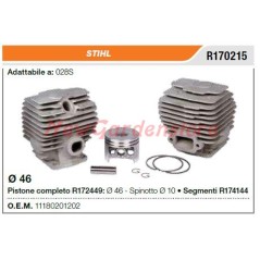 Cilindro pistone segmenti STIHL motosega 028S R170215