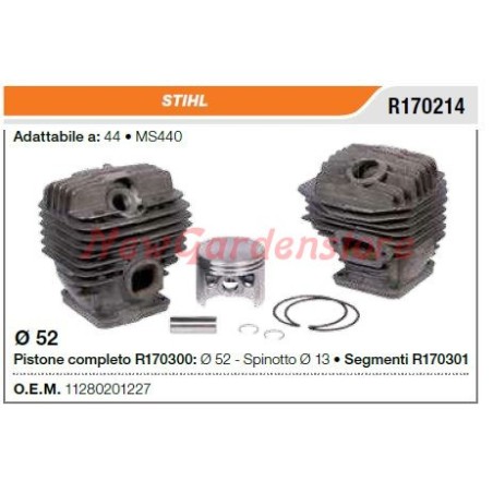 STIHL tronçonneuse 44 MS440 R170214 cylindre à segments de piston | Newgardenstore.eu