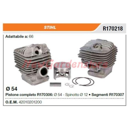 Piston cylinder segments STIHL chainsaw 66 R170218 | Newgardenstore.eu