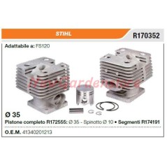 Cilindro pistone segmenti STIHL motosega FS120 R170352