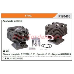 Cilindro pistone segmenti STIHL motosega FS200 R170406