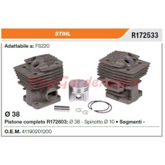 Cilindro pistone segmenti STIHL motosega FS220 R172533