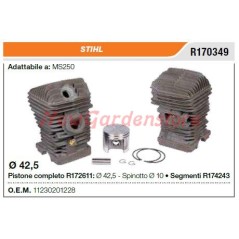 Cilindro pistone segmenti STIHL motosega MS250 R170349