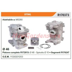 Cilindro pistone segmenti STIHL motosega MS280 R170373