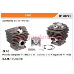 Segments de cylindre à piston compatibles avec la tronçonneuse STIHL MS360 036 1125-020-1213 | Newgardenstore.eu