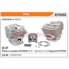 Cilindro pistone segmenti STIHL motosega MS361 R170355