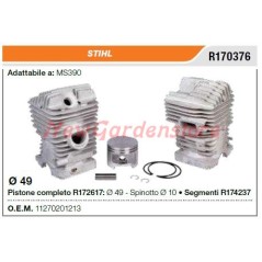 Cilindro pistone segmenti STIHL motosega MS390 R170376