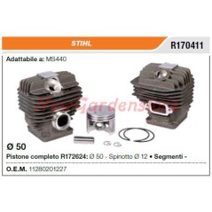 Cilindro pistone segmenti compatibile STIHL motosega MS440 R170411 11280201227