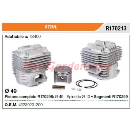 Segments de cylindre de piston de la tronçonneuse STIHL TS400 R170213 | Newgardenstore.eu