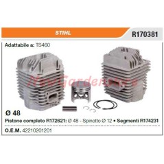 Cilindro pistone segmenti STIHL troncatore TS460 R170381
