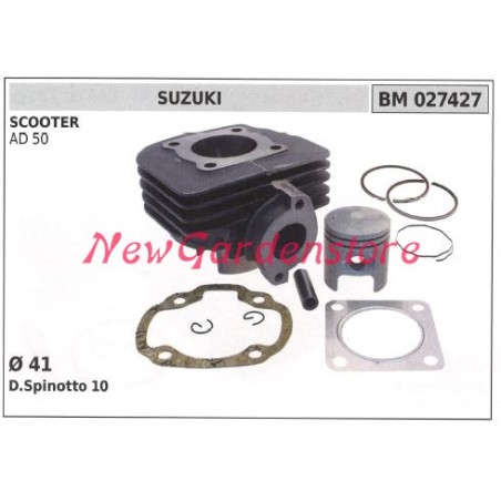 Cilindro pistone segmenti SUZUKI motore scooter AD 50 027427 | Newgardenstore.eu