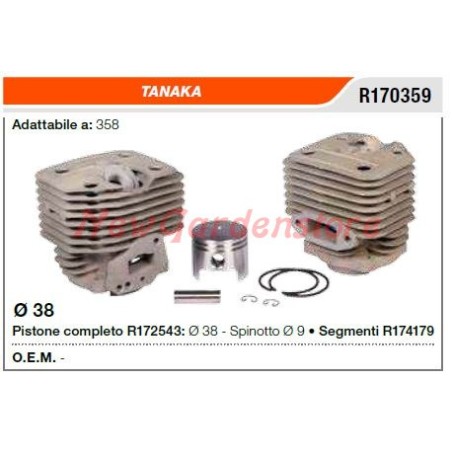 TANAKA brushcutter 358 R170359 piston cylinder segments | Newgardenstore.eu