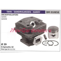 Cilindro pistone segmenti TAYA motore decespugliatore 4200S 4200W 010858