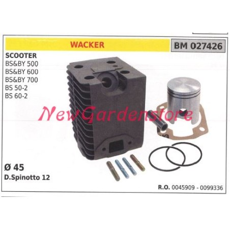 WACKER segment cylindre piston WACKER moteur scooter BS&BY 500 600 700 027426 | Newgardenstore.eu
