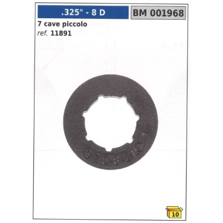 NEWGARDENSTORE self-aligning pinion ring teeth 8 .325" 7 slots 001968 | Newgardenstore.eu