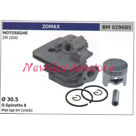 Cilindro pistone segmenti ZOMAX motore motosega ZM 2000 029685 | Newgardenstore.eu