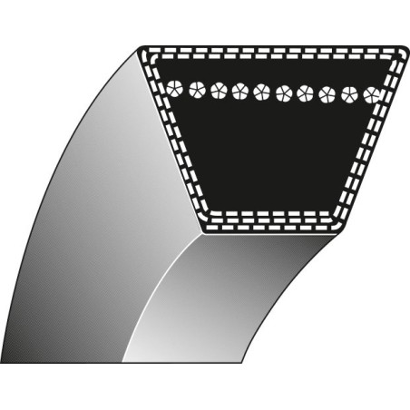 Trapezförmiger Zahnriemen 1/2x98 TORO Rasentraktor XL 12.32 - 886270 | Newgardenstore.eu