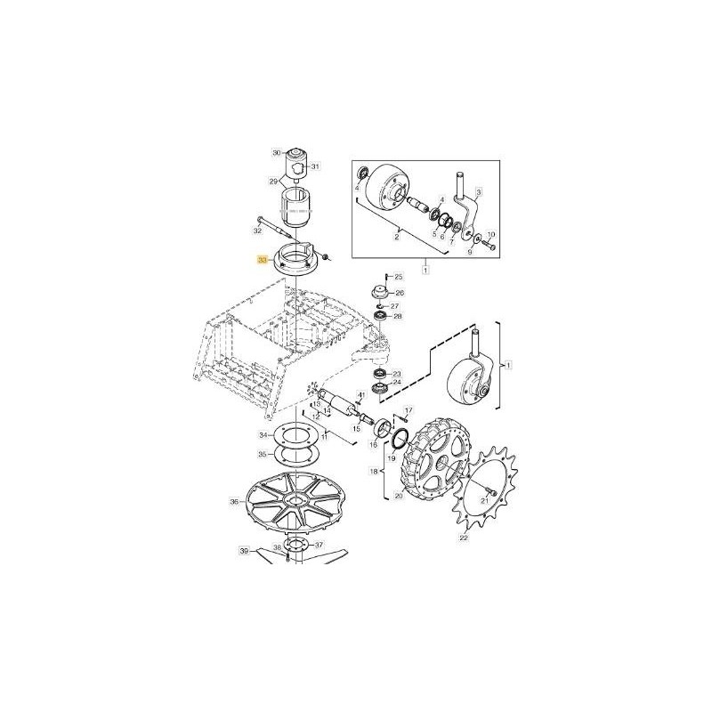 ORIGINAL STIGA ENGINE SUPPORT - 1126-1221-01