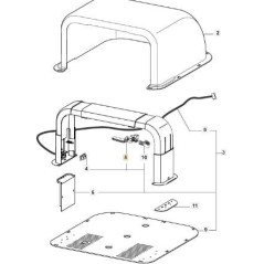 PLAQUE DE CHARGE GAUCHE ORIGINALE STIGA - 1126-1362-01