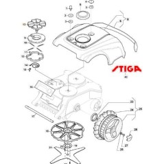 SUPPORT ORIGINAL STIGA - 1126-1326-01 | Newgardenstore.eu