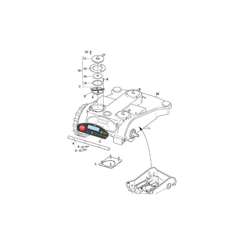 PLACA DE AMORTIGUADOR ORIGINAL STIGA - 1126-1132-01