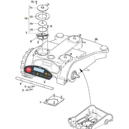 PLACA DE AMORTIGUADOR ORIGINAL STIGA - 1126-1132-01 | Newgardenstore.eu